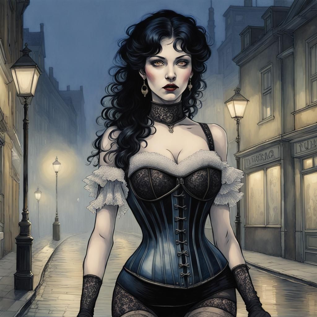 Magda in a beautiful corset outfit - AI Generated Artwork - NightCafe  Creator