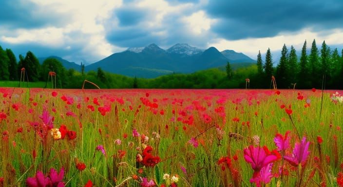 Beautiful flower meadow    7584 