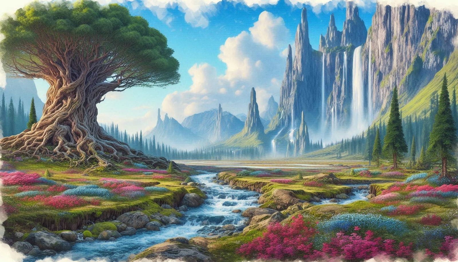 Vast valley landscape