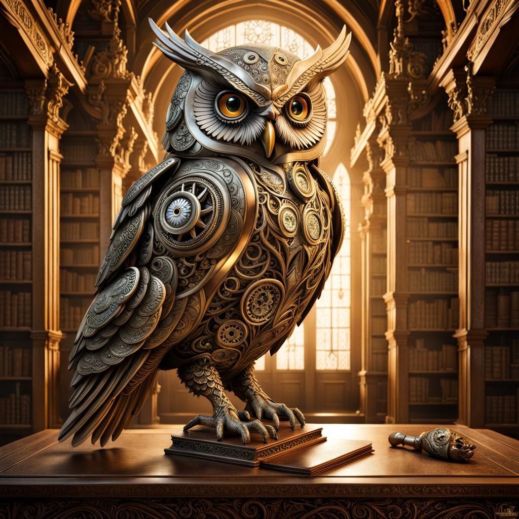 Steampunk Owl Ai Generated Artwork Nightcafe Creator