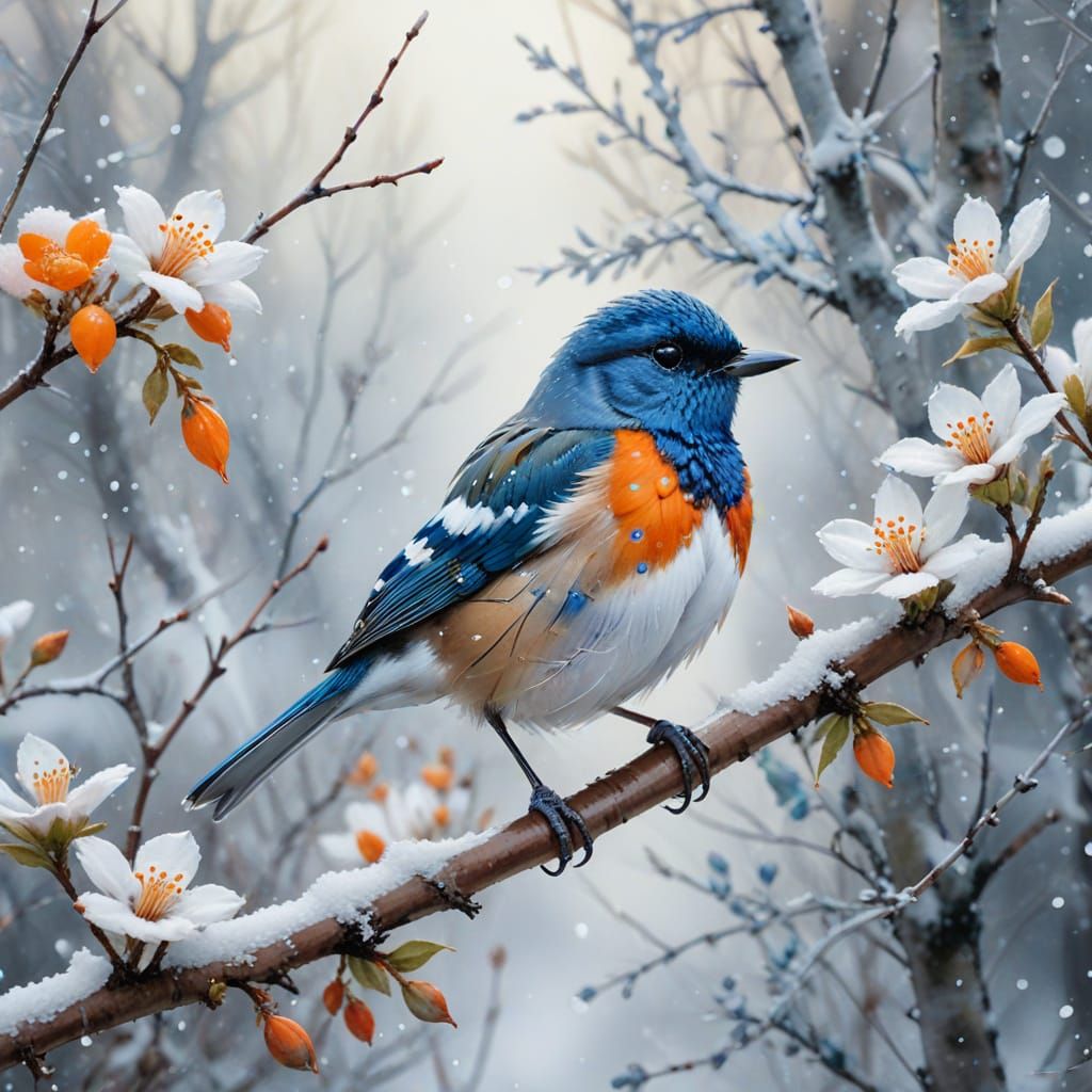 Winter bird  by @Plats