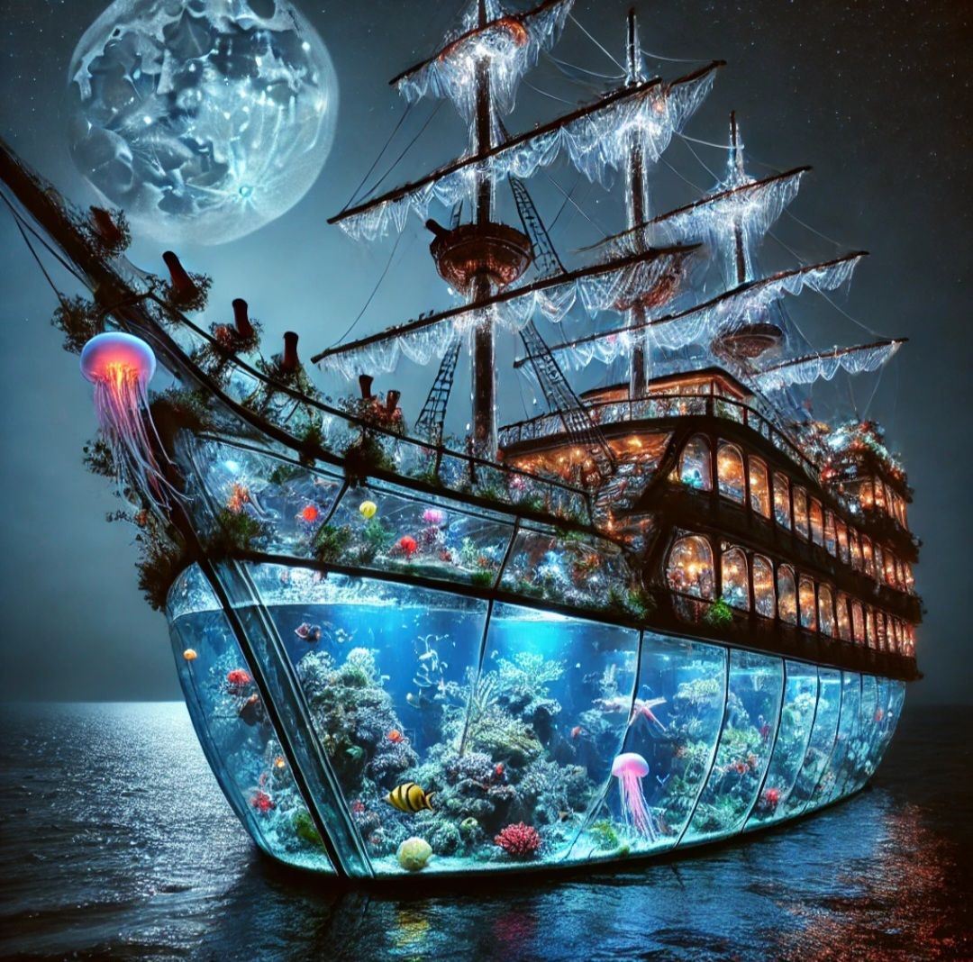 Glass ship  by @Usui