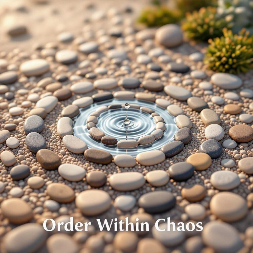 Order Within Chaos: Zen Garden Digital Art