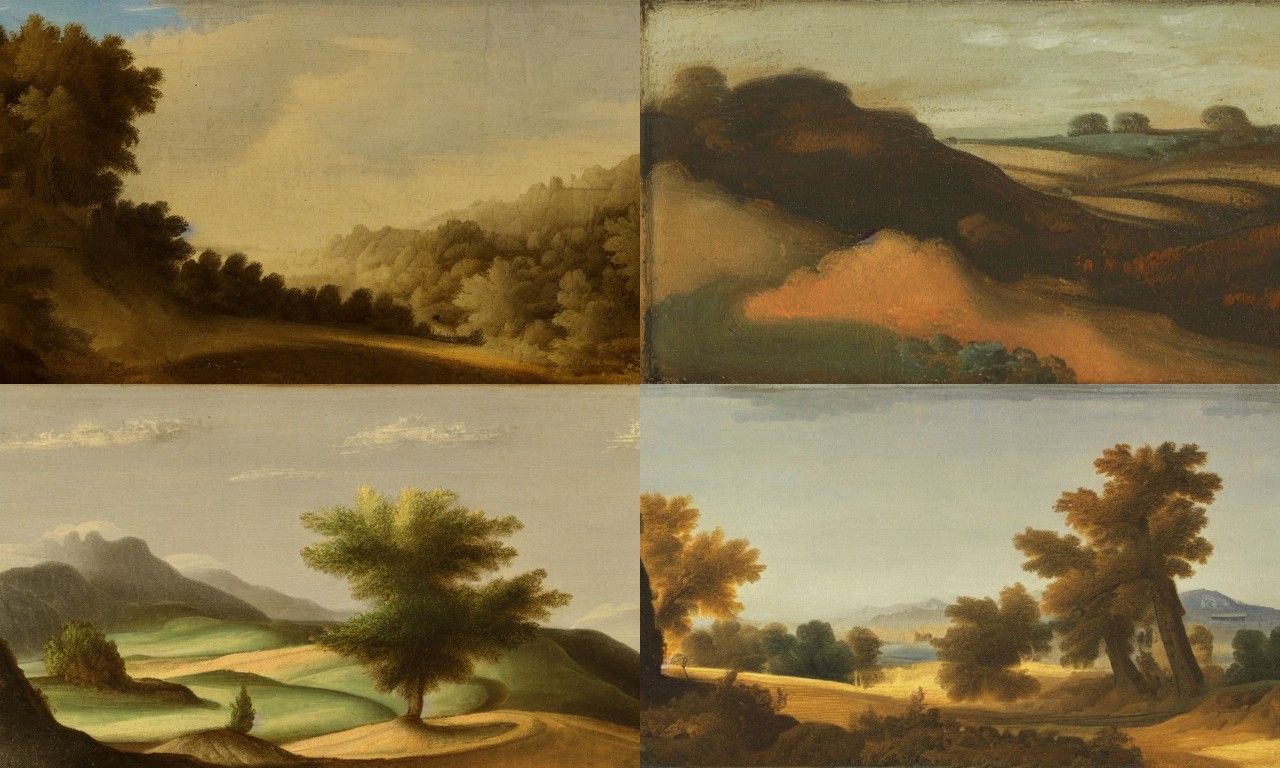 Landscape in the style of Les Automatistes