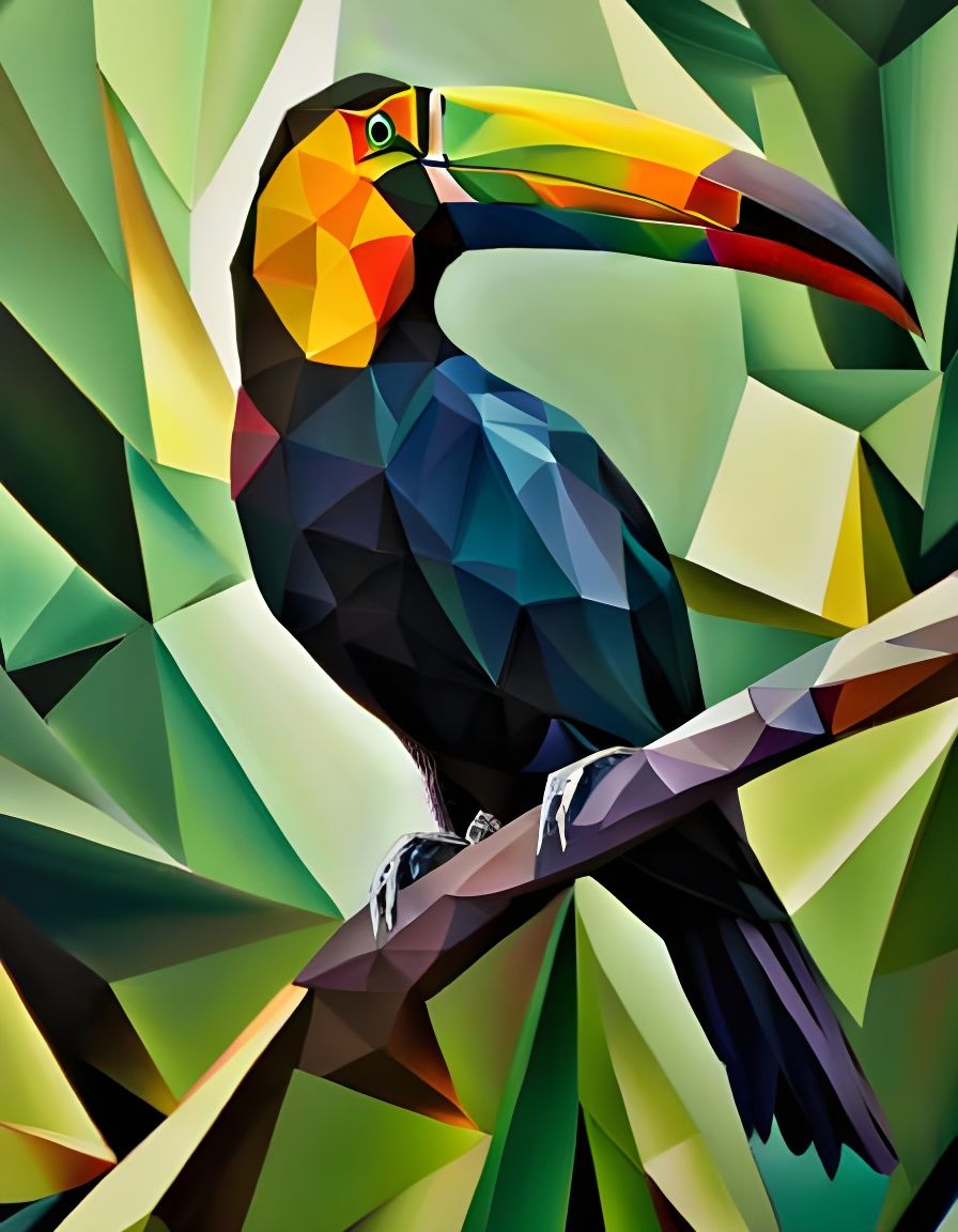 Geometric Tucan  by @Lucy