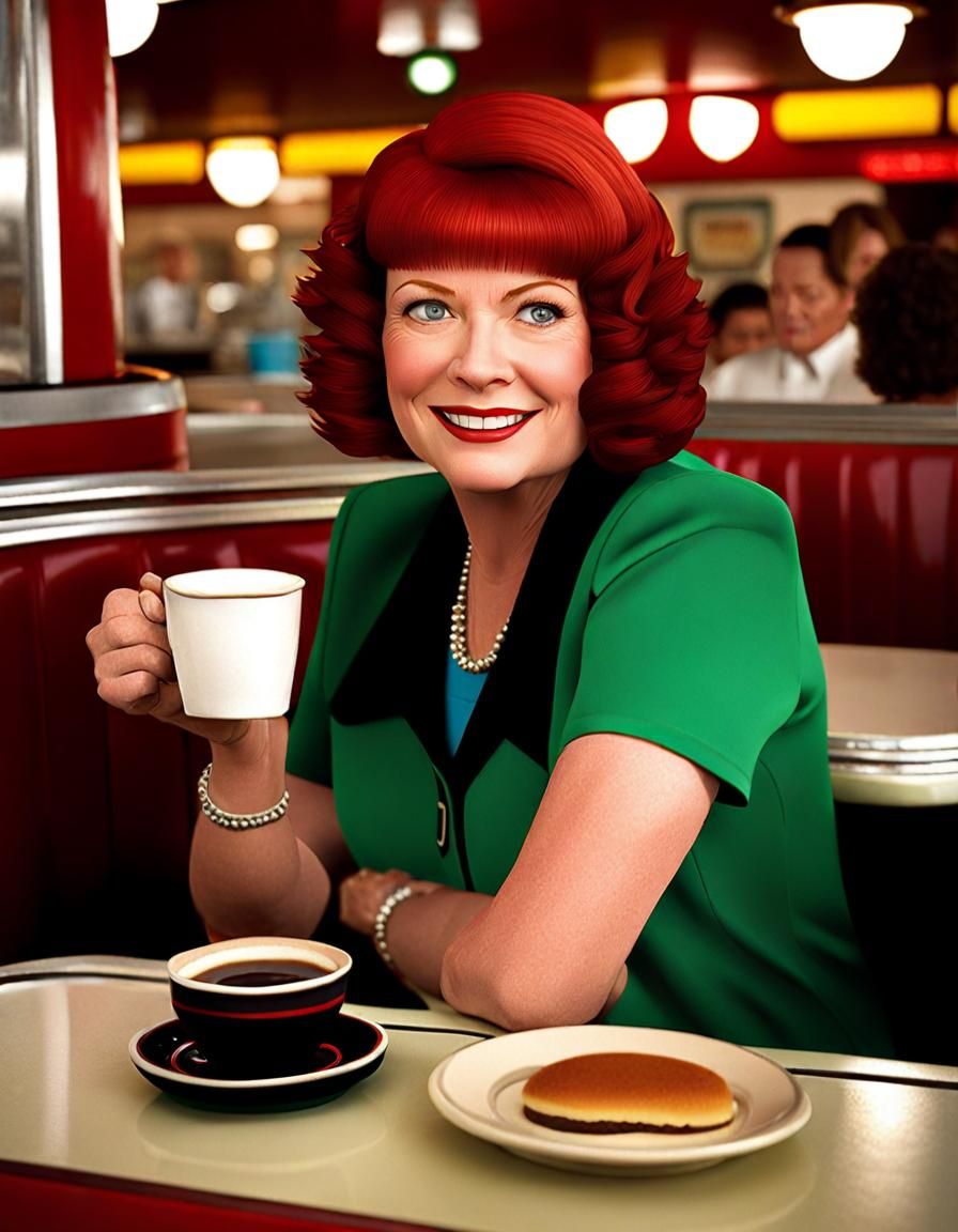 Wright As Emma Leroy From Corner Gas TV Show At The Ruby Diner