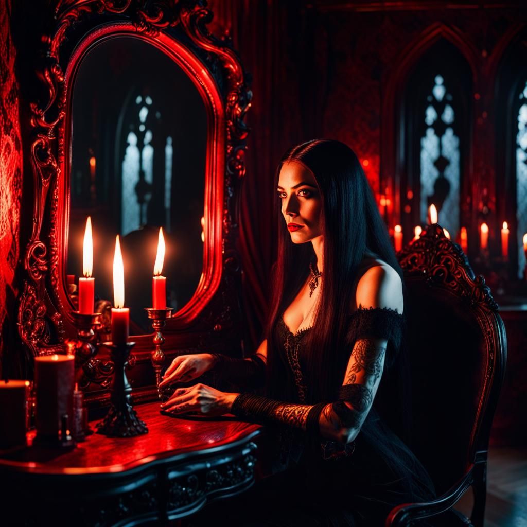 Vampire in old gothic castle - AI Generated Artwork - NightCafe Creator