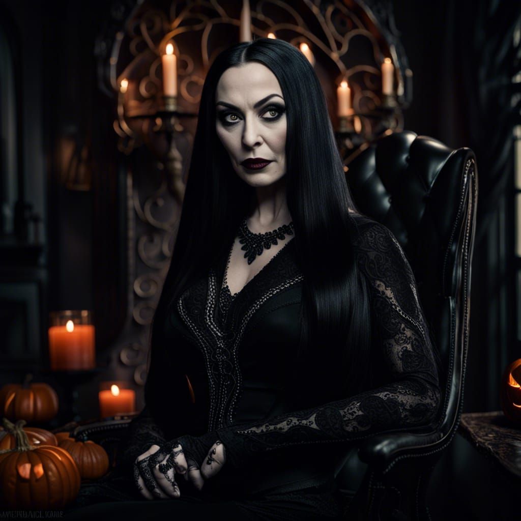 Morticia Addams #2 - AI Generated Artwork - NightCafe Creator