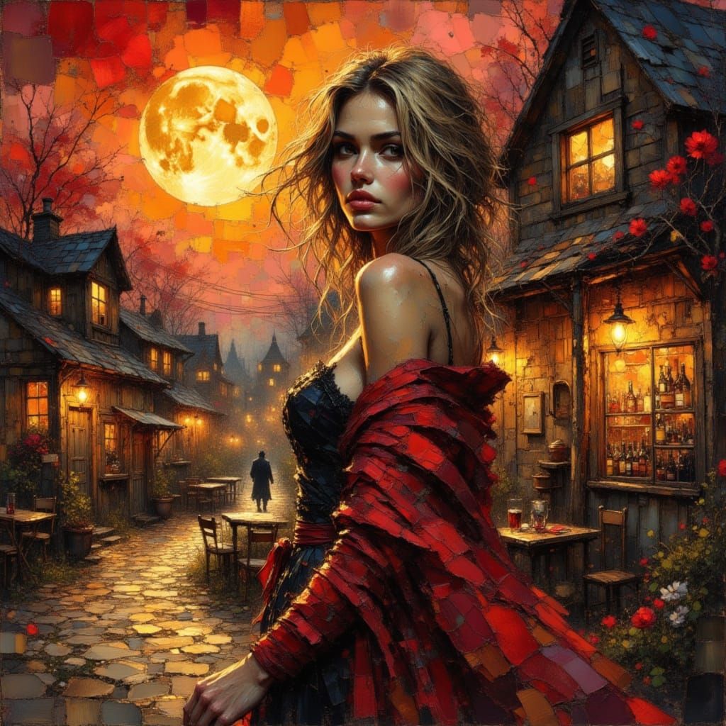 She Danced Beneath the Burning Moon  by @Sonny Denbow