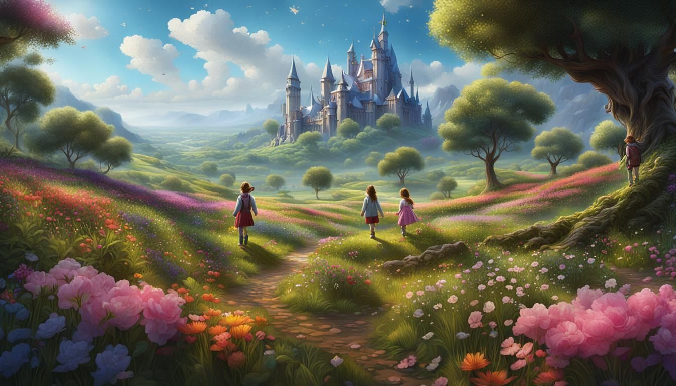 Children enjoying spring