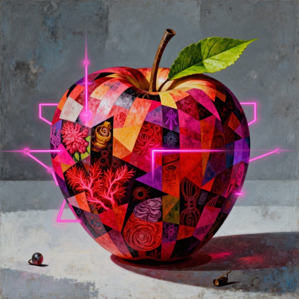 <lora:Abstract Maniac:1.0> an apple