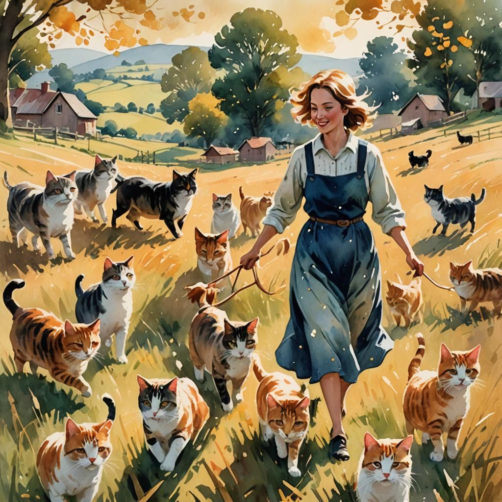 Heidi the cat herder  by @Nadia X
