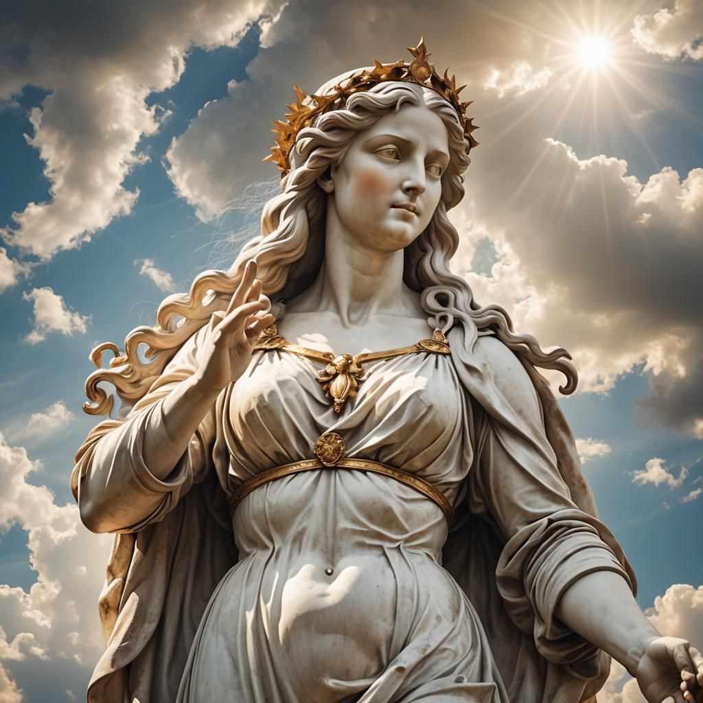 perfect Statue of perfect Classic beauty in the style of Leo...