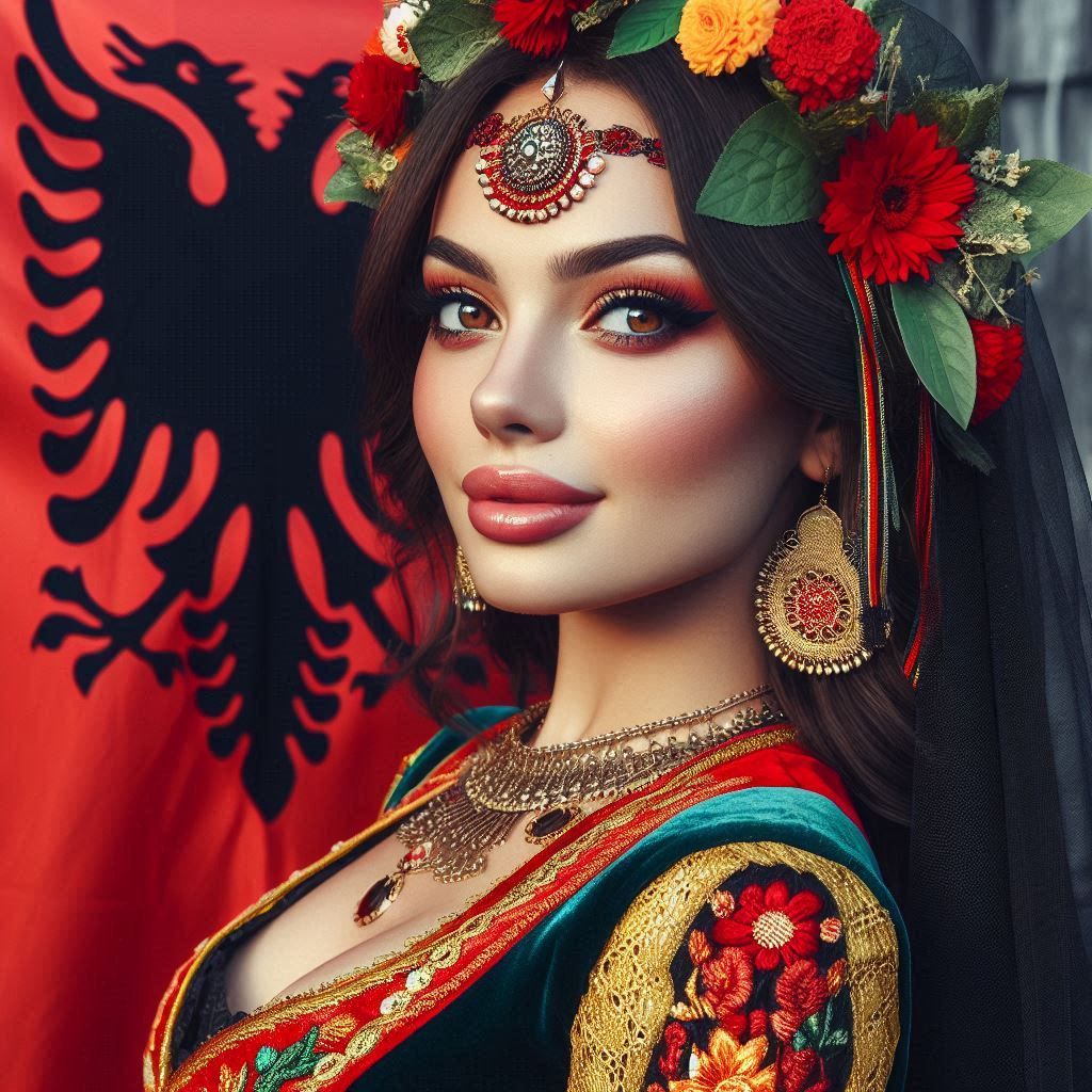 Albanian Women in Traditional Dress