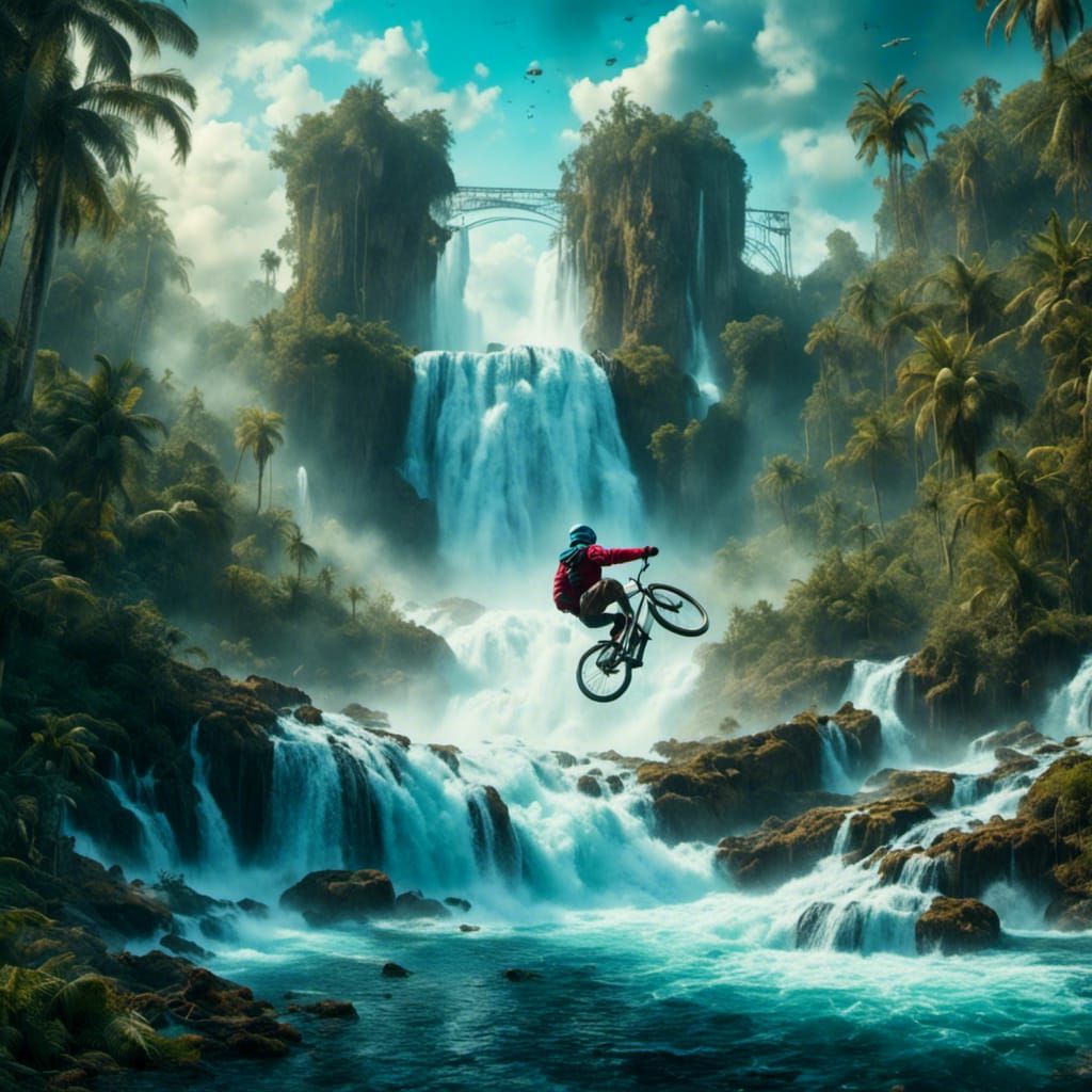 Whitewater Kayaker's Surreal Waterfall Descent
