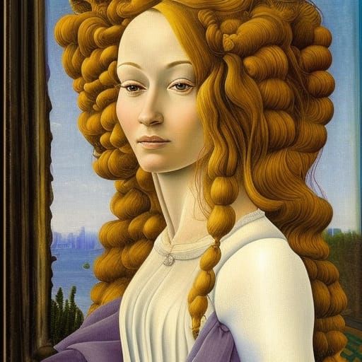 New Orleans woman, portrait painted by Sandro Botticelli.