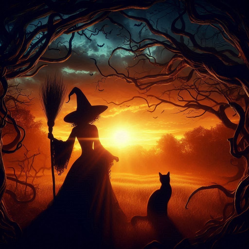 dall-oween wicked late dusk with cat