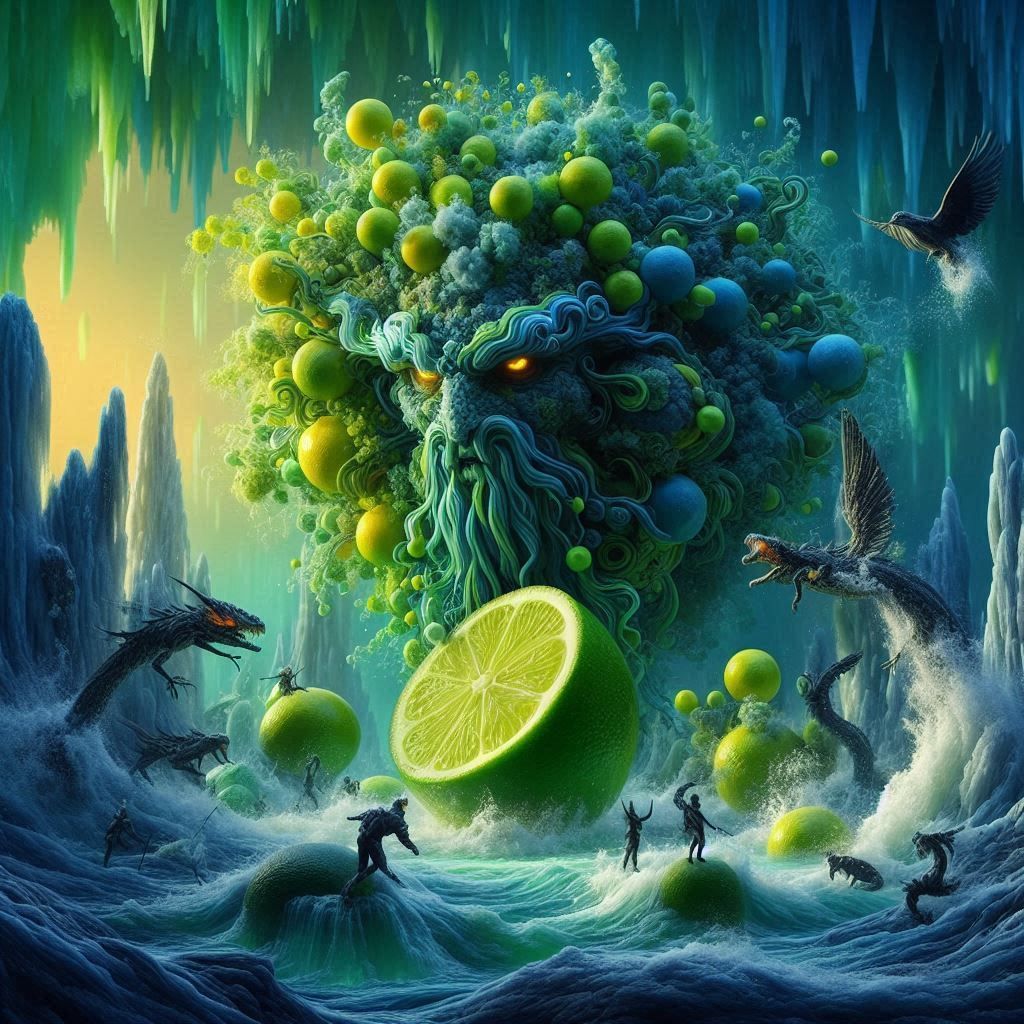 Lime and limpid green