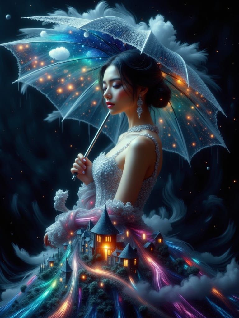 Девушка с зонтом 