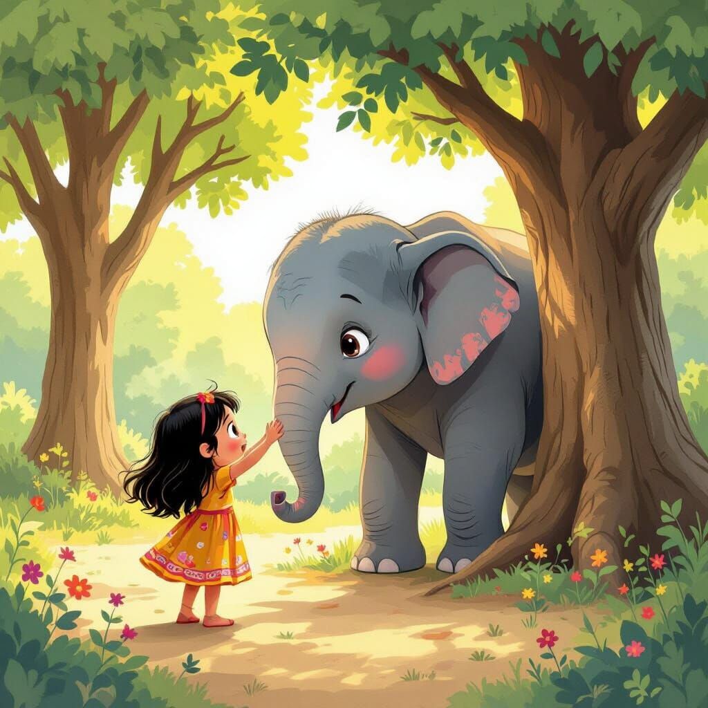  When a  4.5 year old Bangladeshi with long black hair saw nothing, she thought she could play with it. She was wondering what to play. She ...