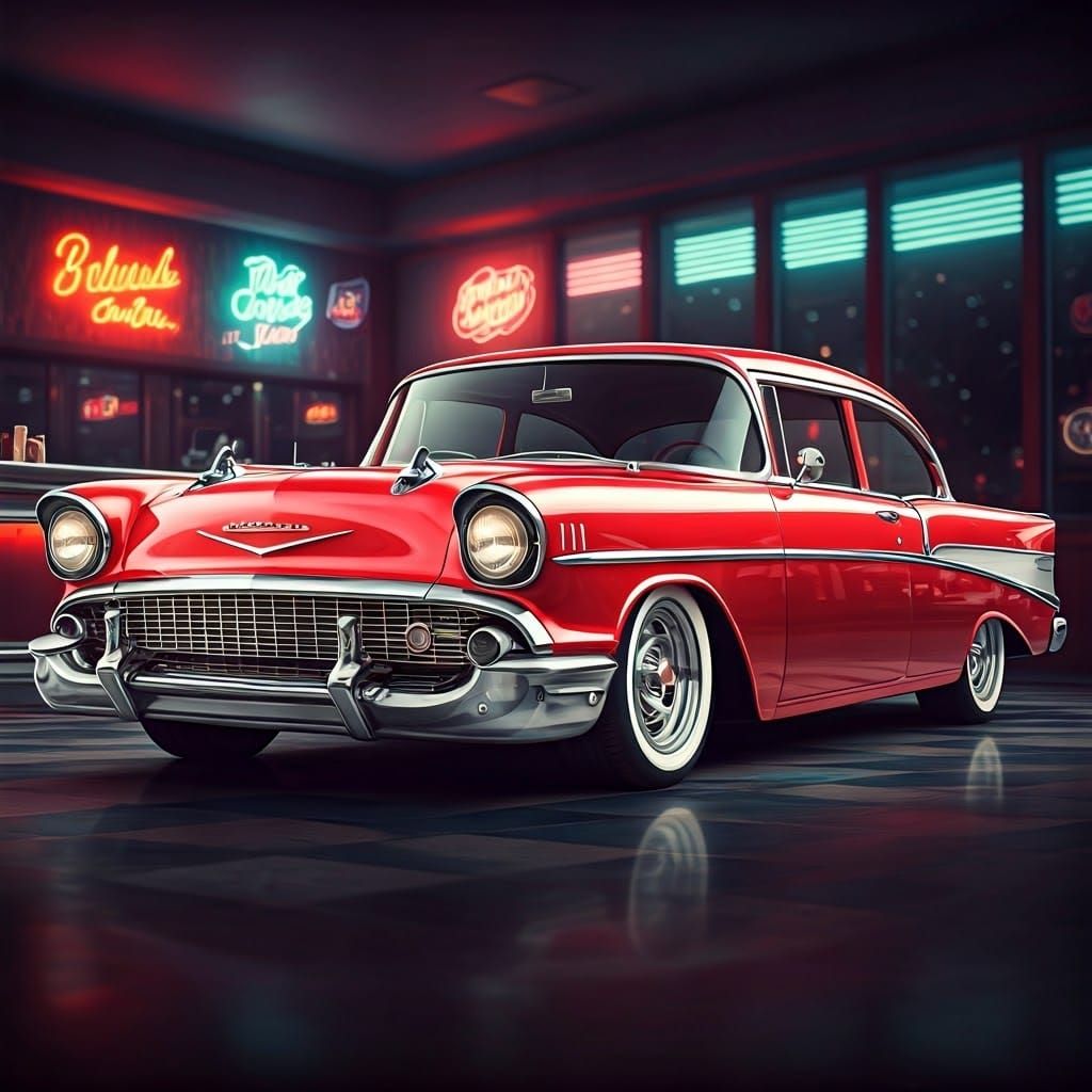 1950's Chevy Bellair super car  by @Hippie Child
