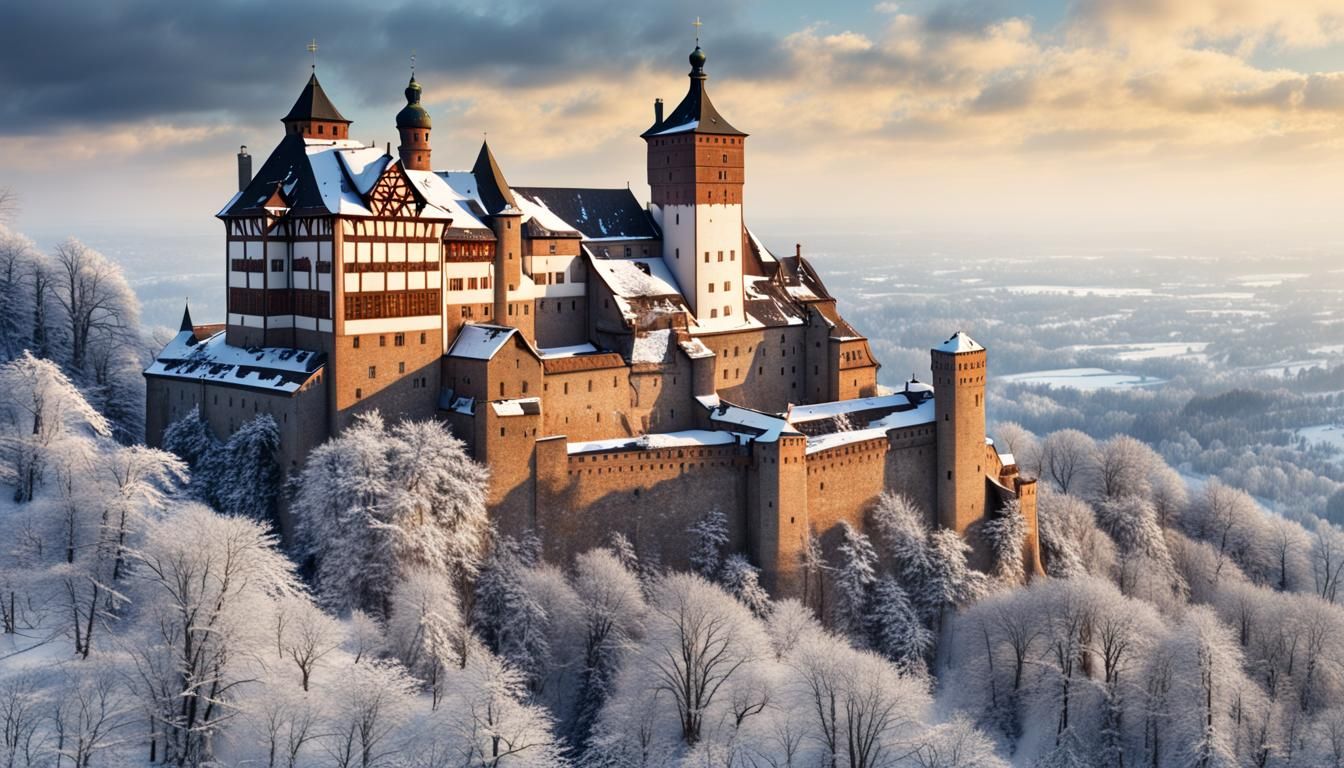 Wartburg Castle near Eisenach in Winter