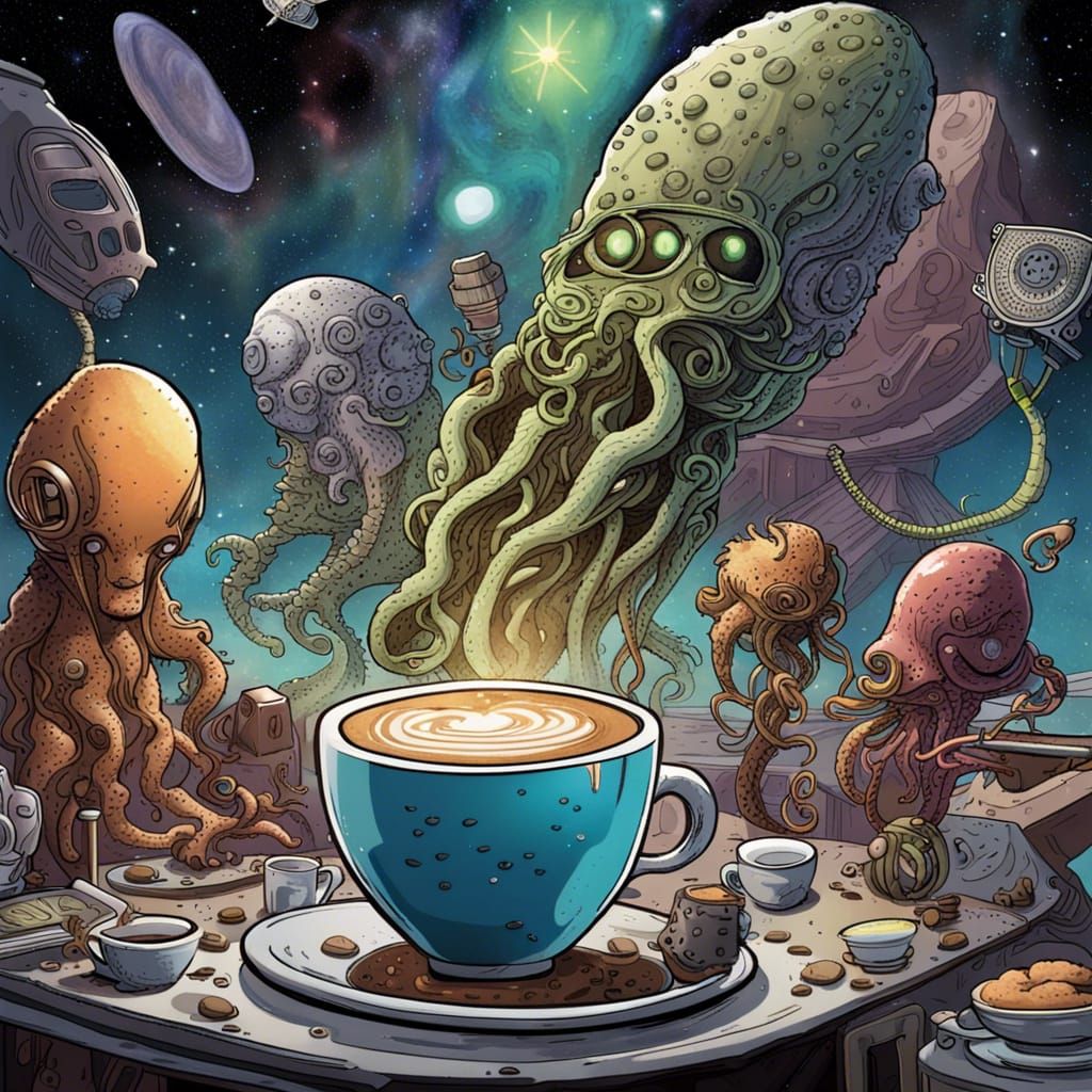 aliens coffee shop