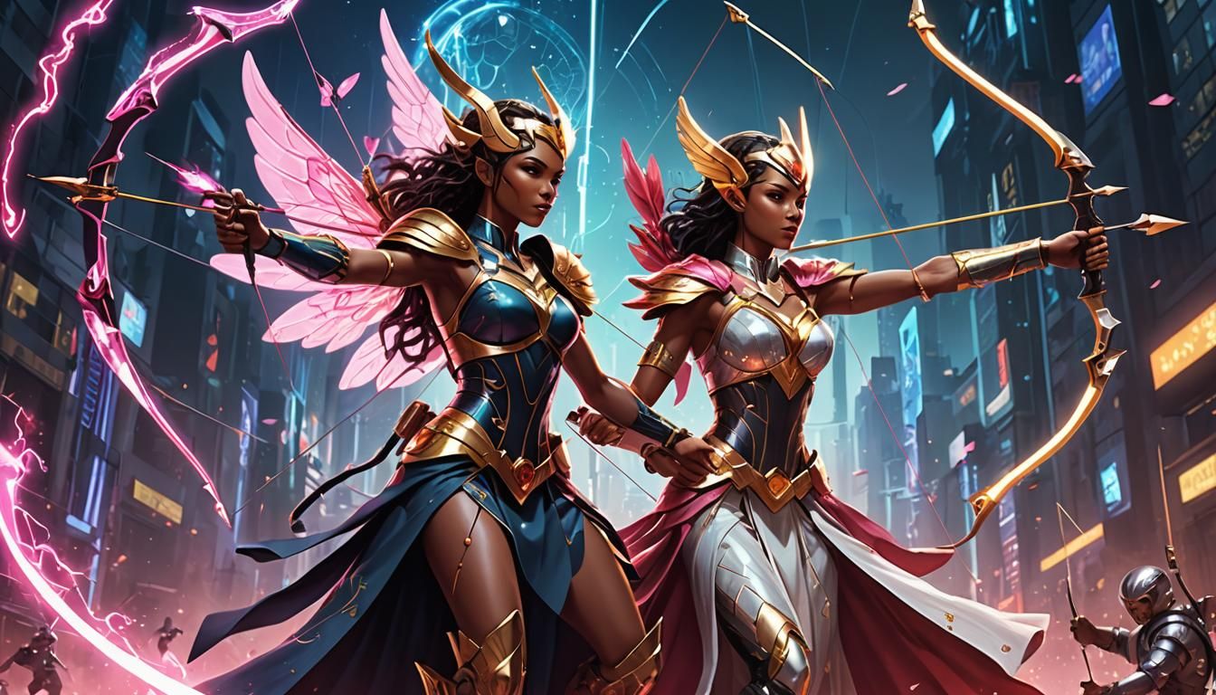 Cyber Oxgun "Aisha" and Cupid "Safiya"