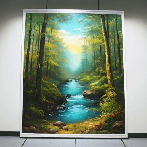 Water colour spray paint enchanting scenery