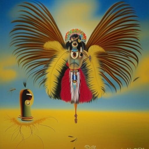 Native American Bird Kachina With Feathered Wings In A Million native-american-bird-kachina-with-feathered-wings-in-a-million