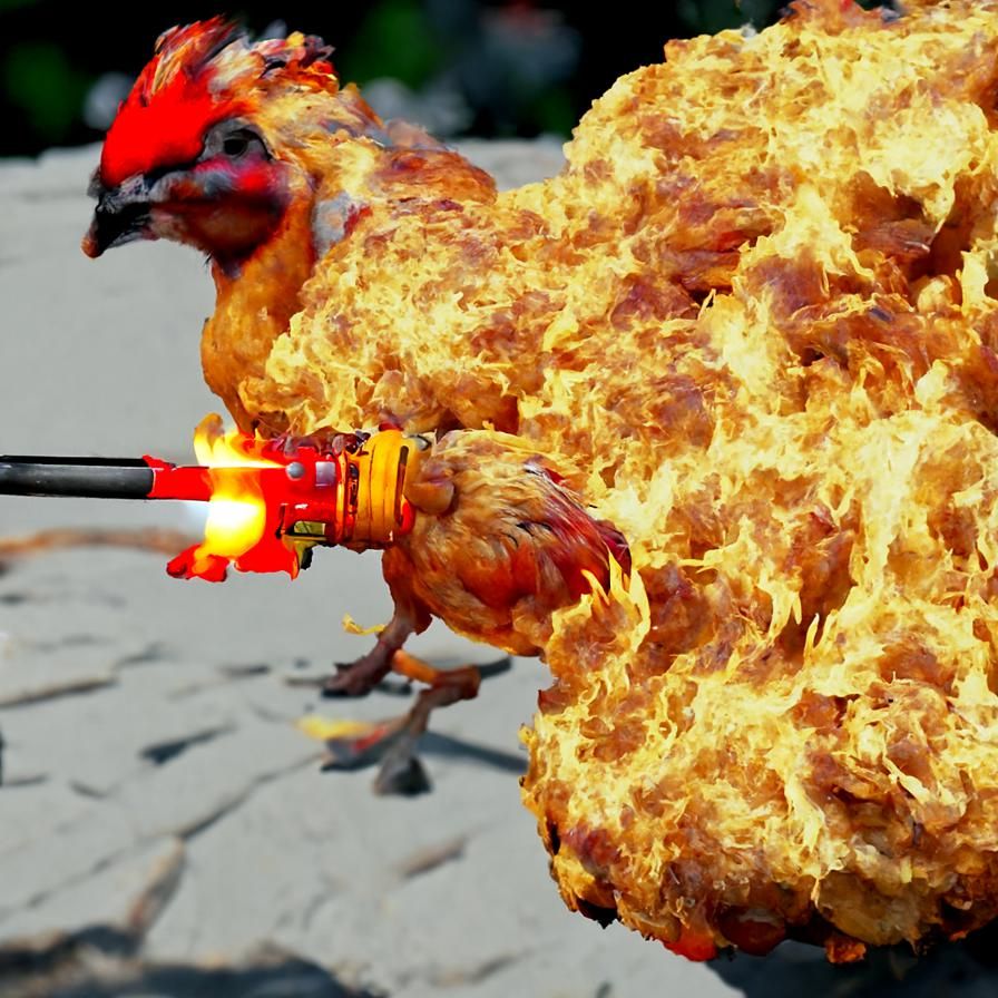 Chicken Flamethrower 8K