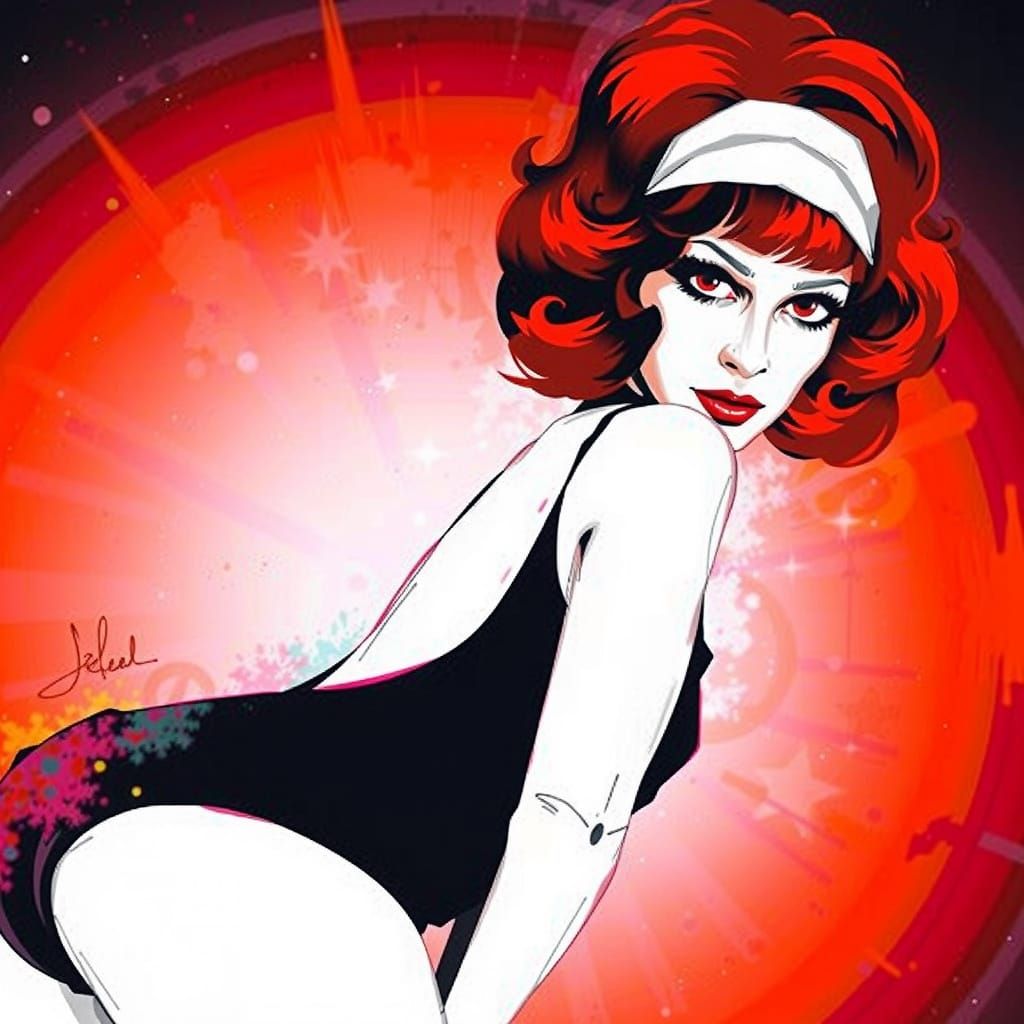 Vintage Hollywood Actress in Soft Pastel Colors