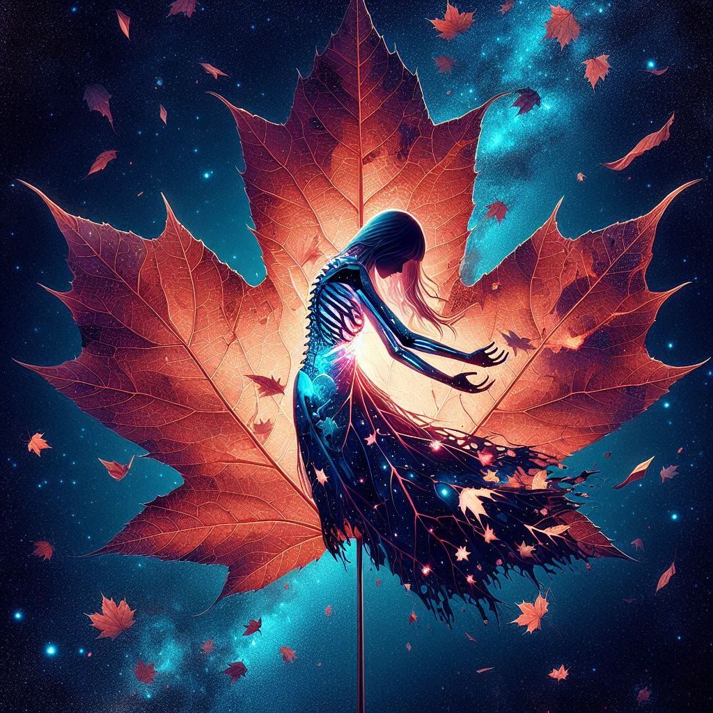 Maple Indian princess Double exposure