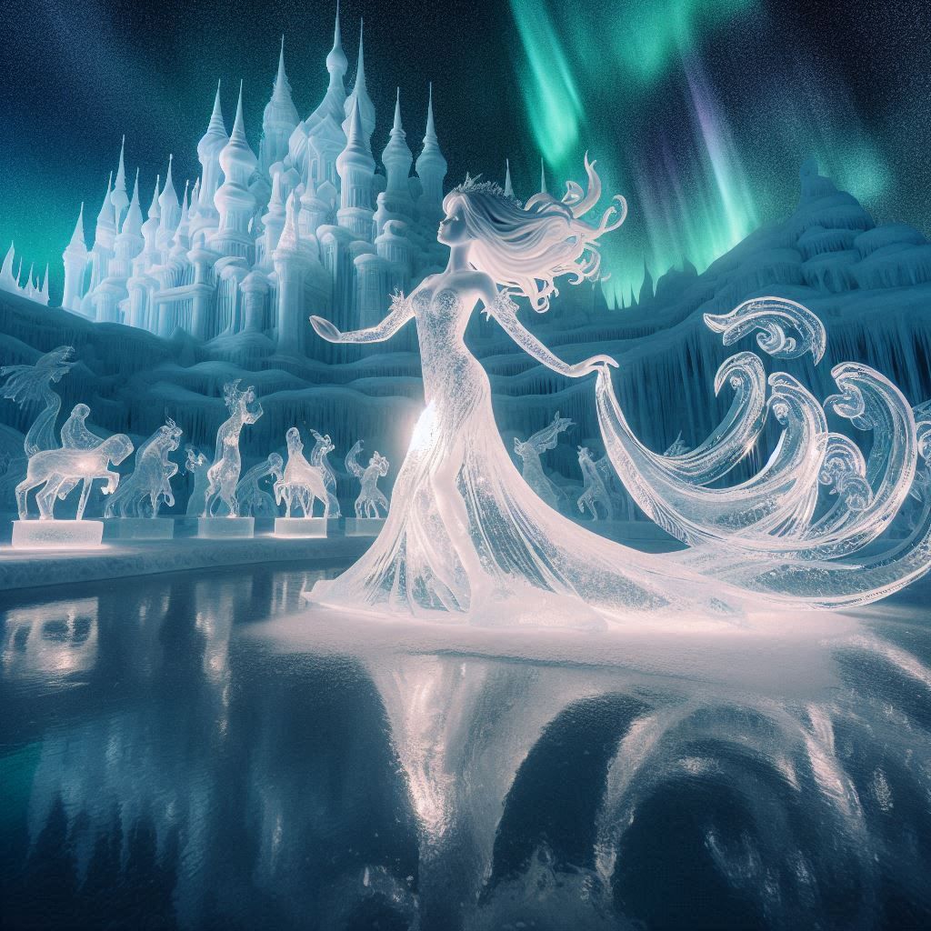 fantastical ice sculpture