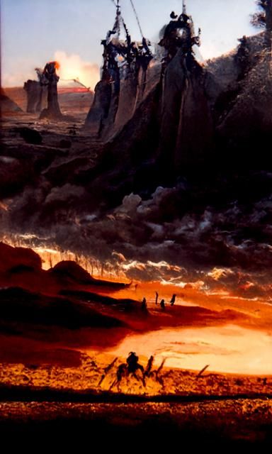 Desert sunrise 8k resolution concept art anime anime horror ...