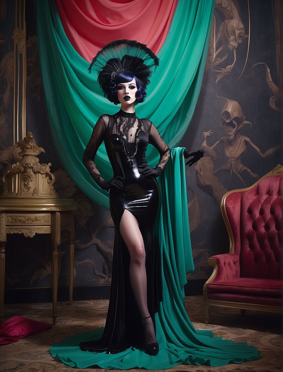 Eldritch latex flapper goth Drapery Art 1