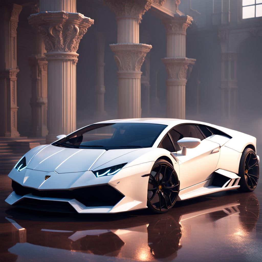 cystal white see through lamborghini