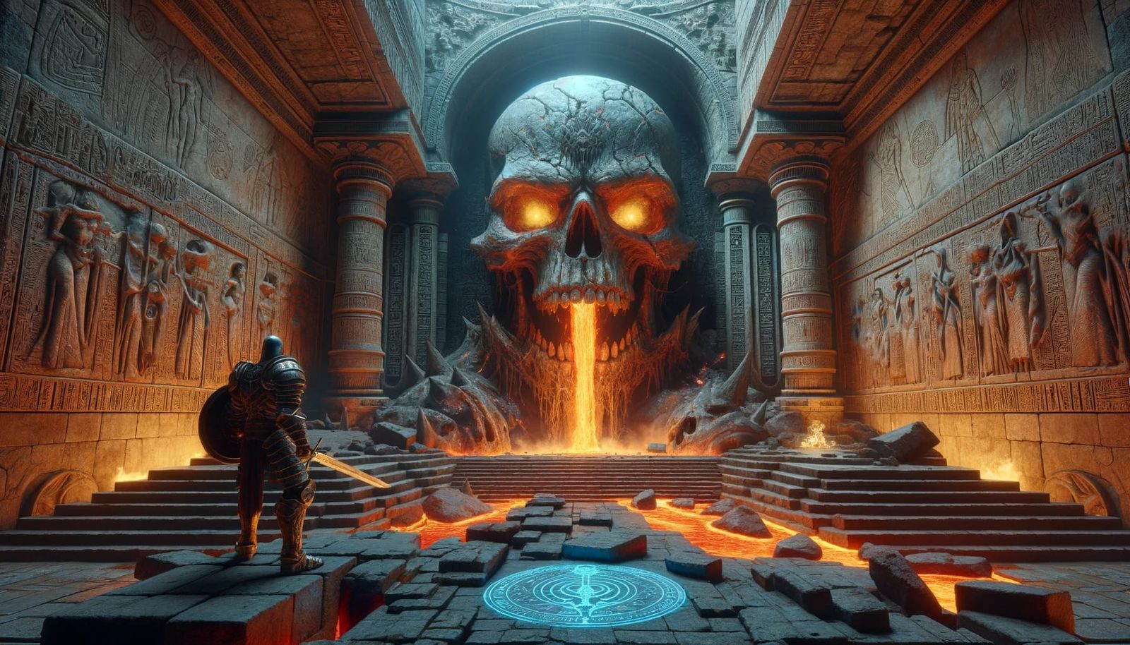 Temple of Doom - Lava Skeletal Guardian