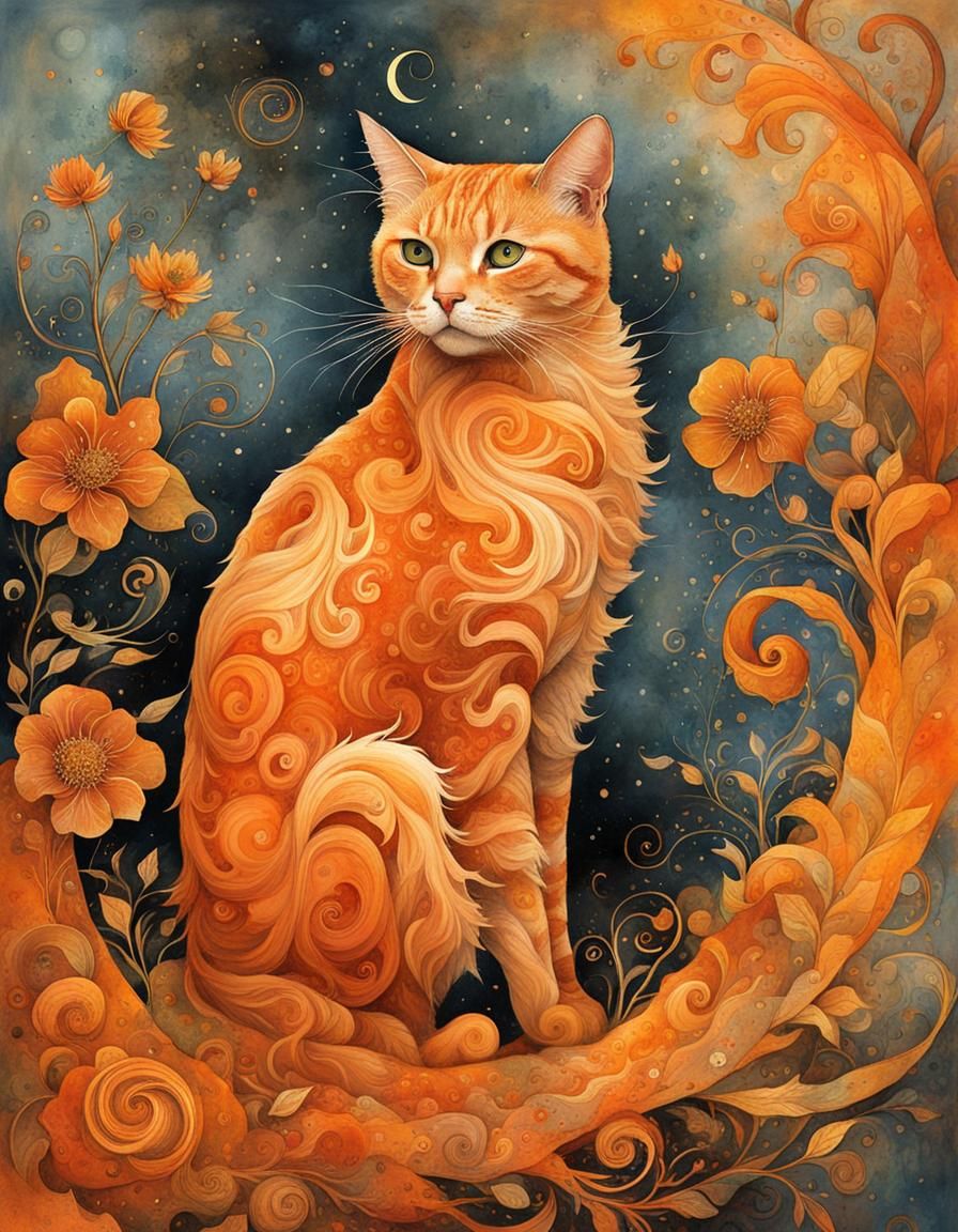 The mighty orange cat  by @YukiKenji