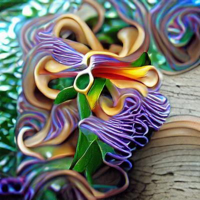 botany iridescent psychedelic quilling