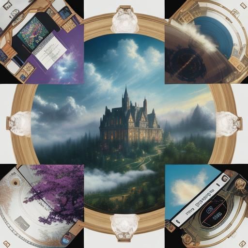 Collage of four different photographs. At the top there is a...