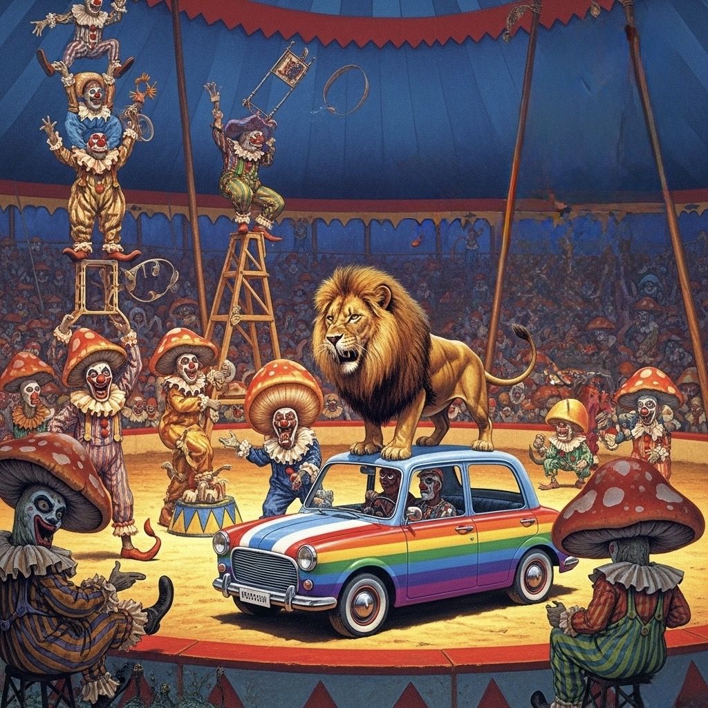 Crazy faced mushrooms