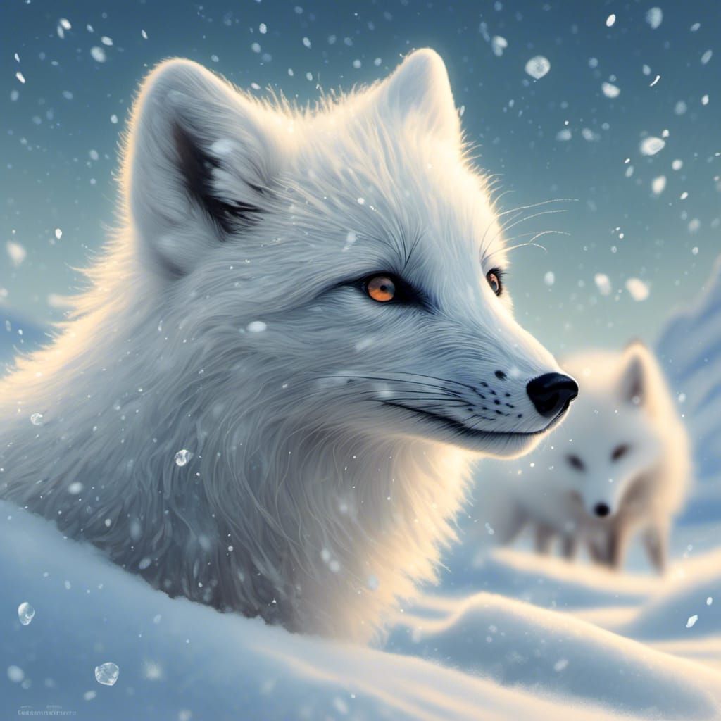 Arctic Foxes <lora:Tis the Season:1.0>