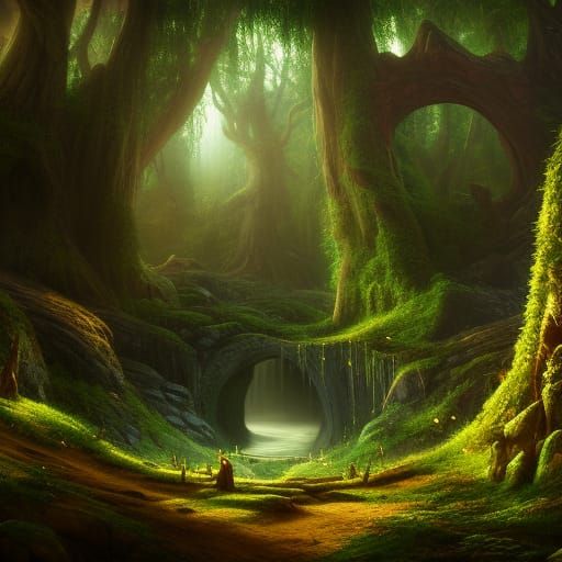 Forest Bridges - Ai Generated Artwork - Nightcafe Creator