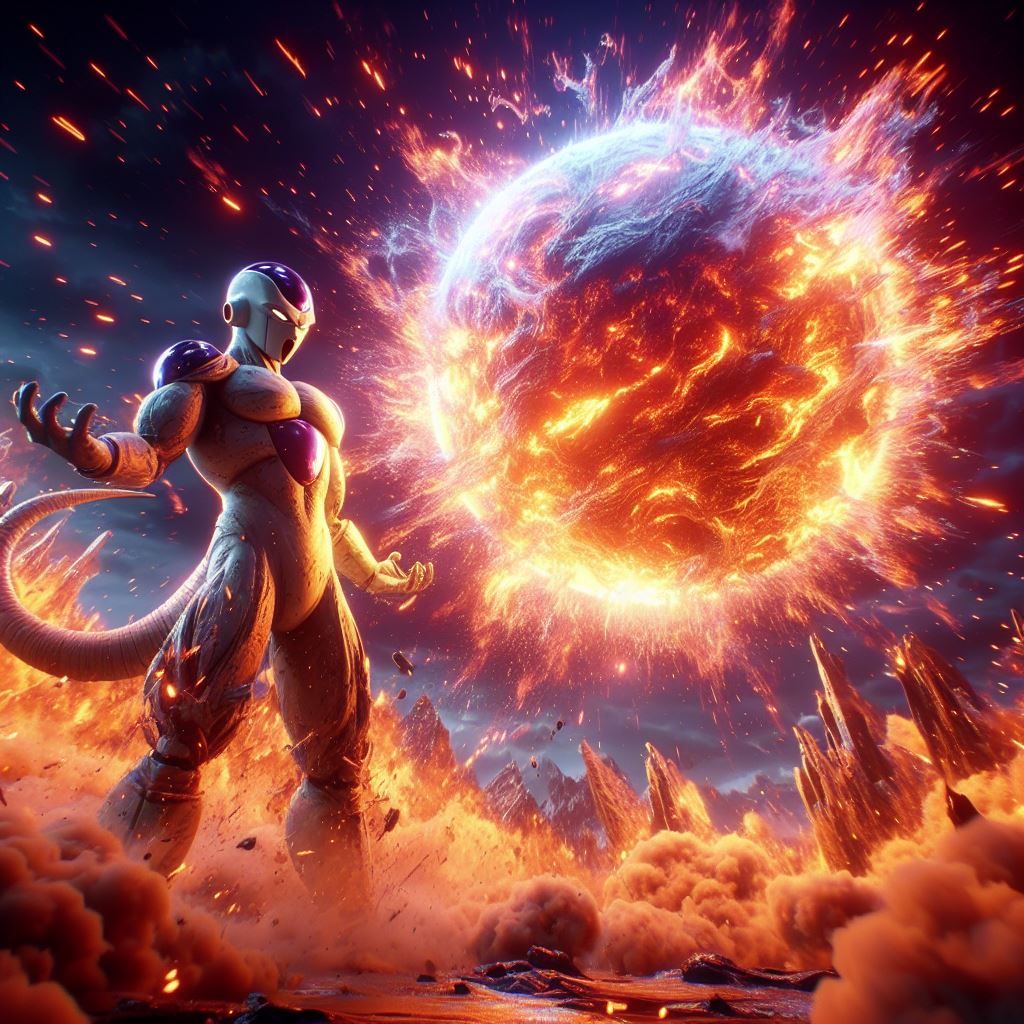 Frieza Destroying a planet