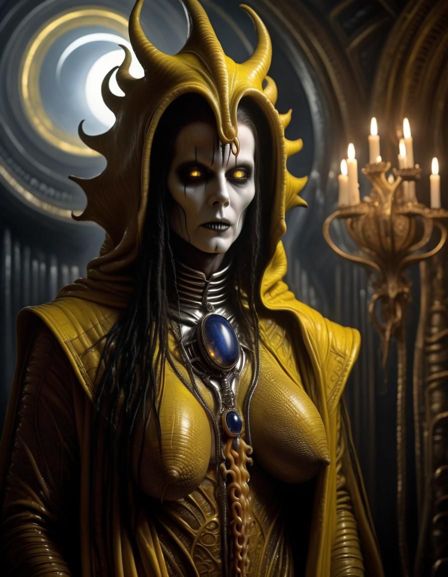 Hastur manifested in Female Guise