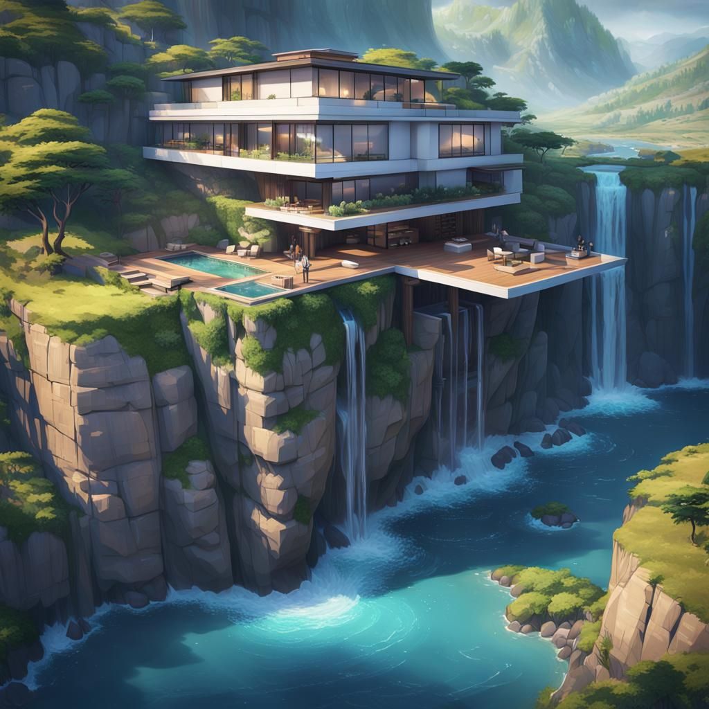 A stunning scene of an incredible impossible architecturally...