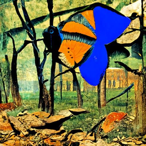 butterflies in woods- example of art Max Ernst modifier