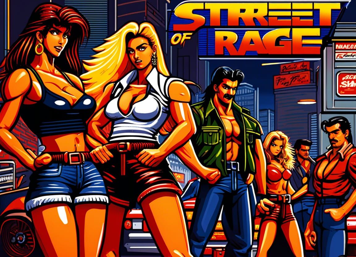 street of rage game, sega megadrive, colombia, narcos vs str...