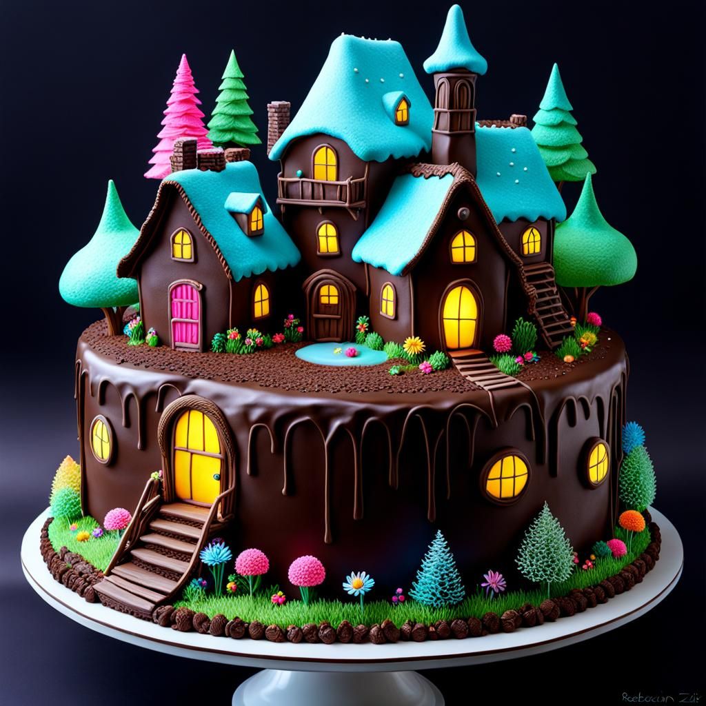 Christmas Village Cake - Amazing Cake Ideas